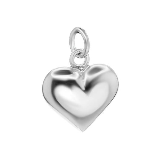 Colgante de Plata Pequeño Corazón Inflado