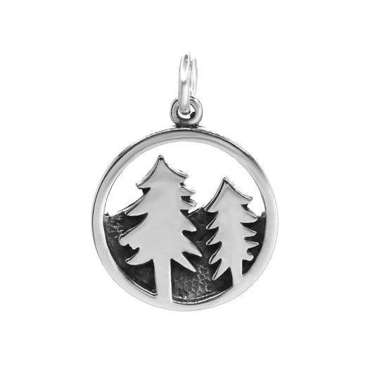 Colgante de Plata  Placa - Pinos