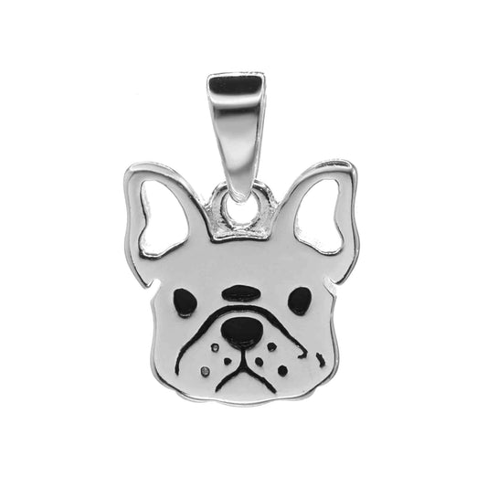 Colgante de Plata Placa Figura Cara de Perro