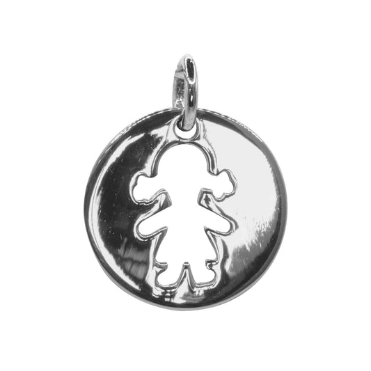 Colgante de Plata Placa Figura Niña