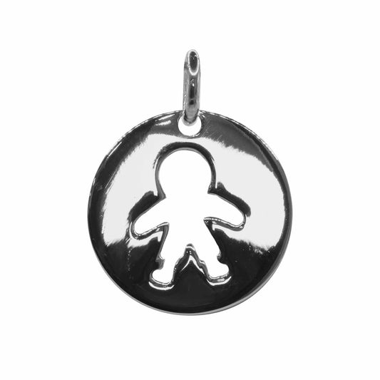 Colgante de Plata Placa Figura Niño