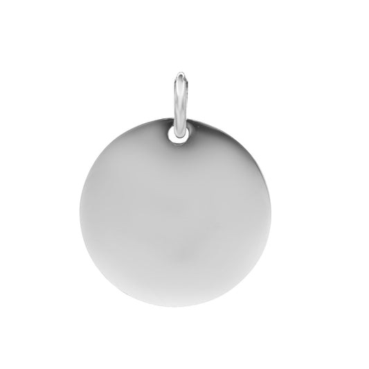 Colgante de Plata Placa Lisa 16 mm