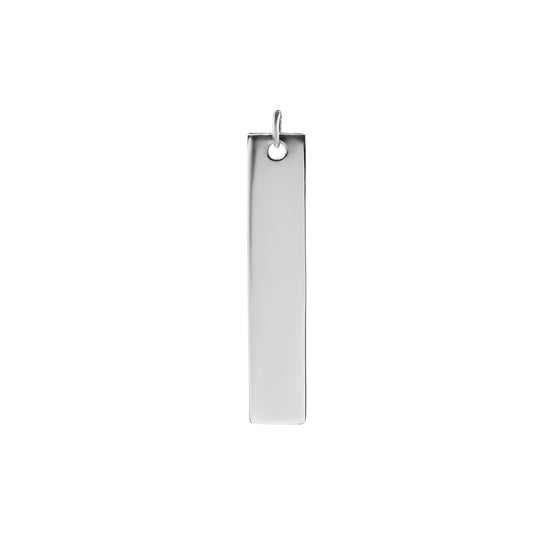 Colgante de Plata Placa Rectangular Lisa