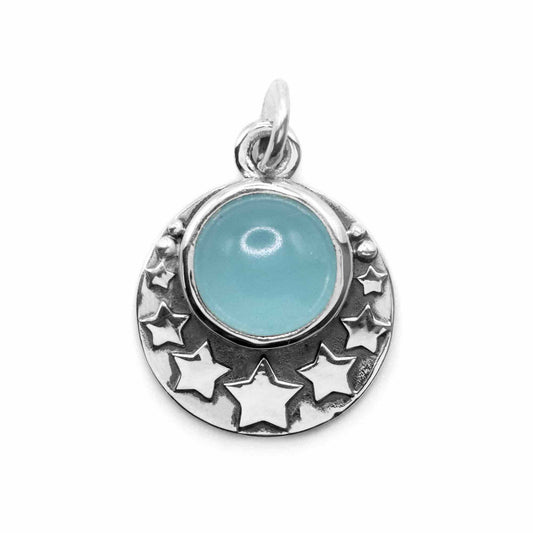 Colgante de Plata Serie Estrellas con Calcedonia