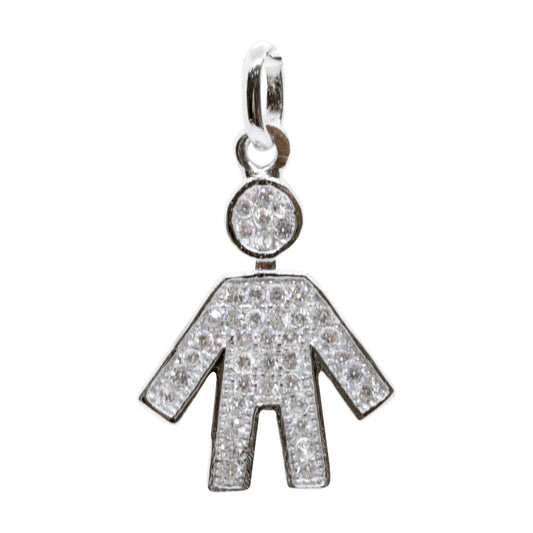 Colgante de Plata Silueta Microcircones