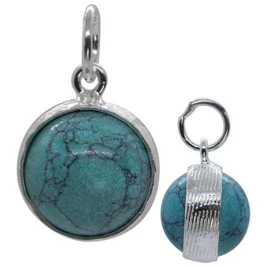 Colgante Esfera con Piedra Turquesa