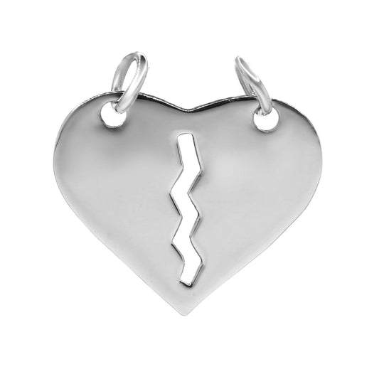 Colgante Plata Corazón partido