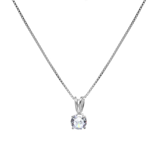 Collar de Plata Delicado Punto de Luz 45 cm