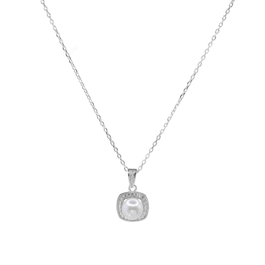 Collar de Plata - Marco de Circones con Perla