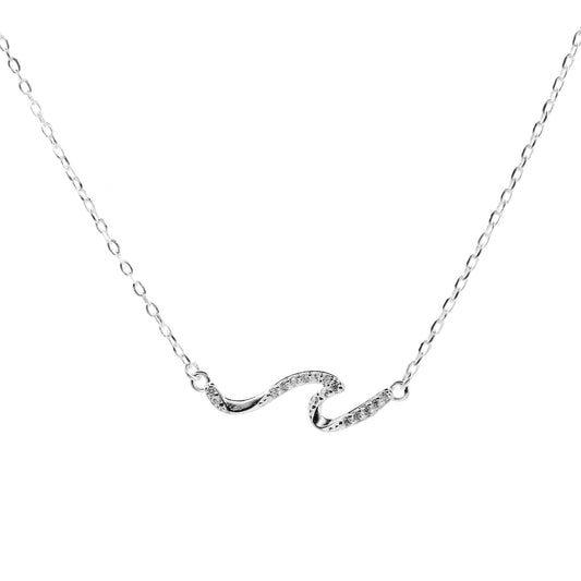 Collar de Plata - Ola con Circones