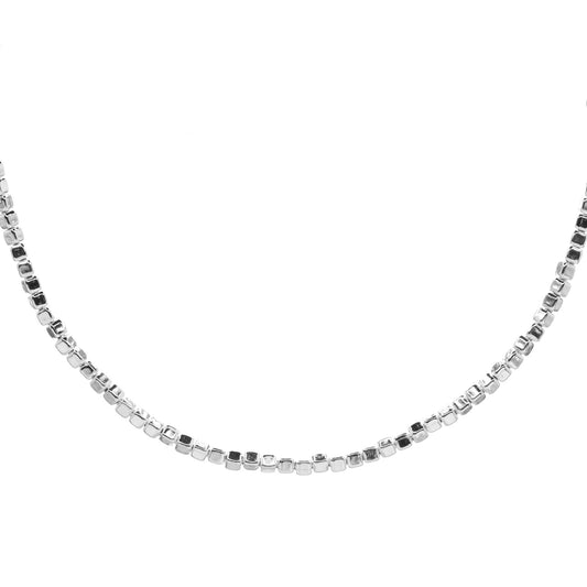 Collar de Plata - Mostacilla Cubo