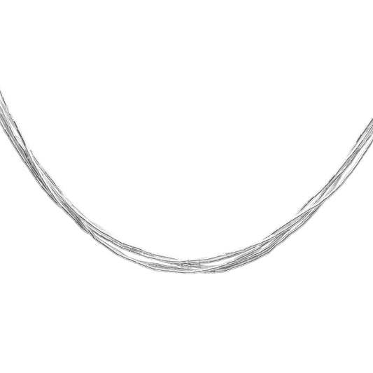Collar de Plata Mostacillas 5 Capas