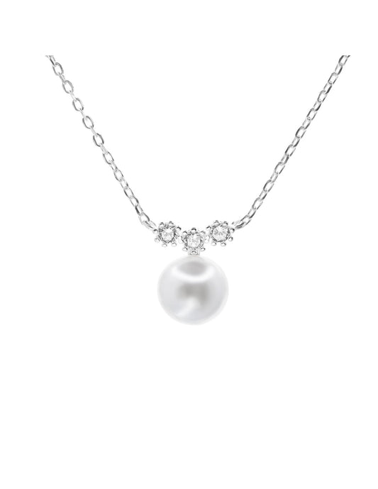 Collar de Plata Trío de Circones con Perla