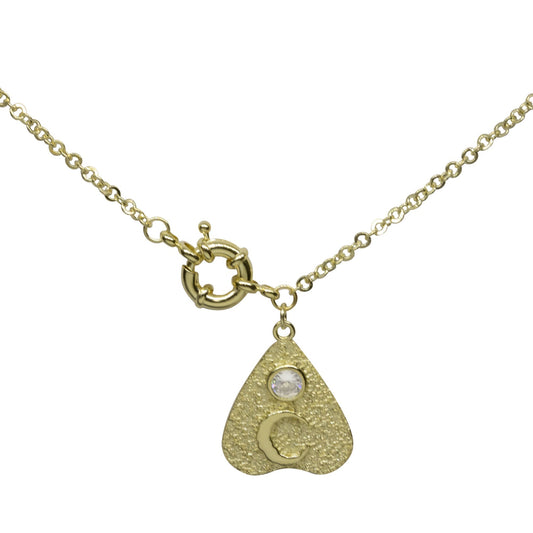 Collar Enchapado en Oro Circón Broche Timón