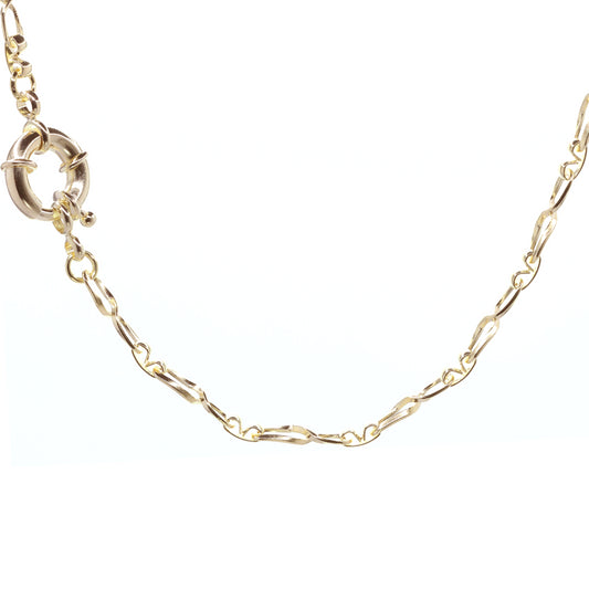 Collar Enchapado en Oro con Broche Timón