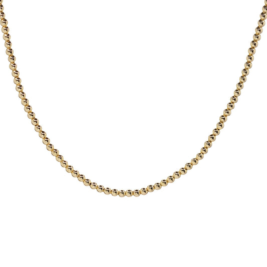 Collar Enchapado en Oro - Esferas Lisas