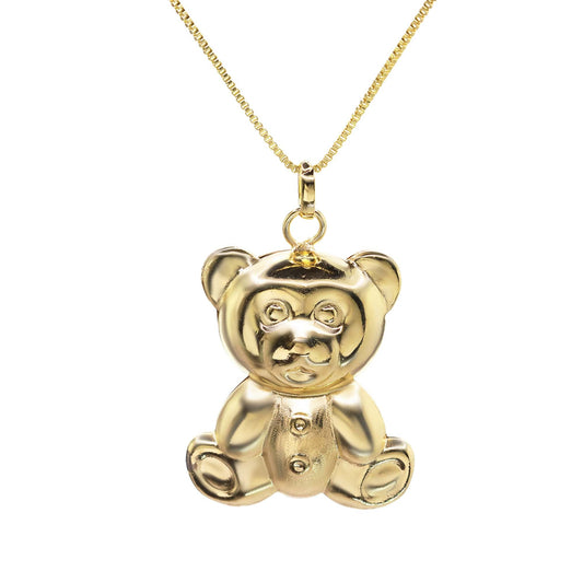 Collar Enchapado en Oro Gran Oso
