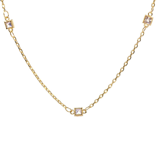 Collar Enchapado en Oro Marcos de Circones