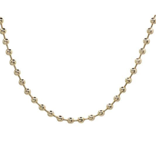 Collar Enchapado en Oro - Esferas Lisas