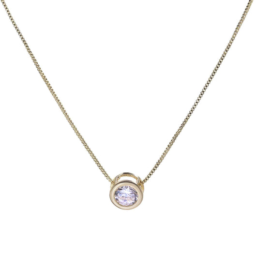 Collar Enchapado en Oro Punto de Luz 6 mm 45 cm