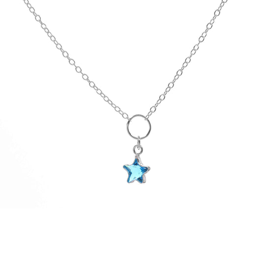 Collar Estrella con Circón zafiro Choker