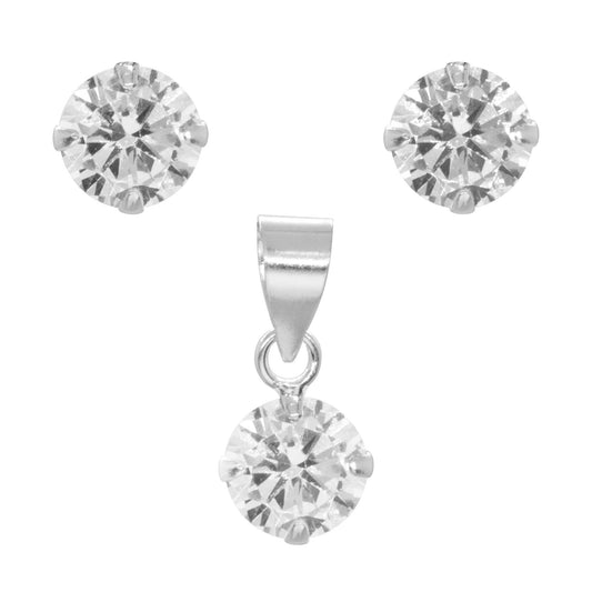 Conjunto de Plata Circones Sencillos de 6 mm