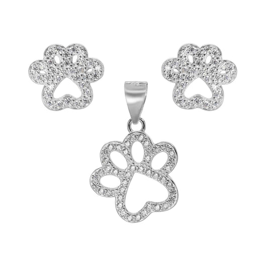 Conjunto de Plata - Huellas con Circones