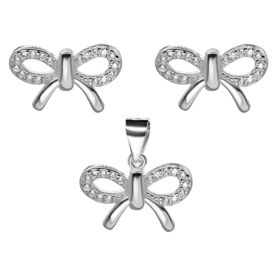 Conjunto de Plata - Coquette Moños con Circones