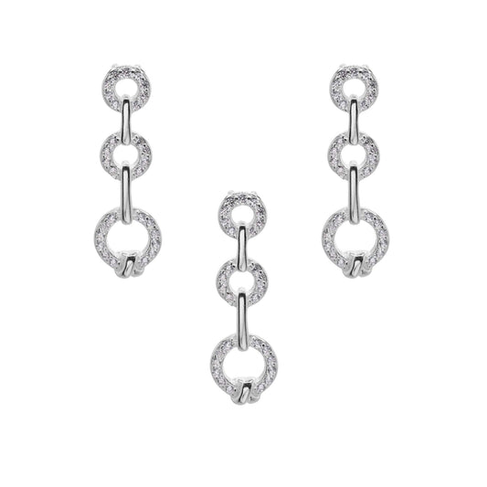 Conjunto de Plata - Eslabón con Circones
