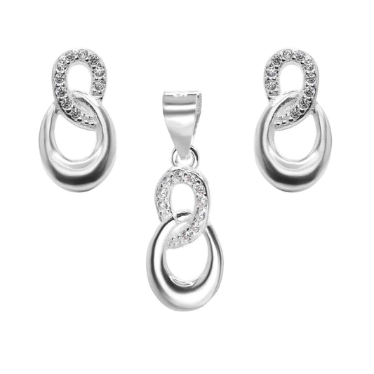 Conjunto de Plata - Ocho con Circones