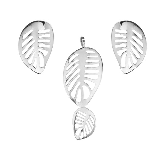 Conjunto de Plata - Hoja Lisa