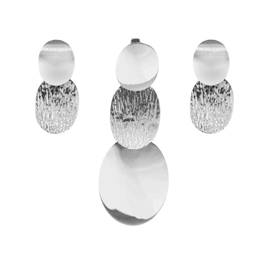 Conjunto de Plata - Placa Óvalos