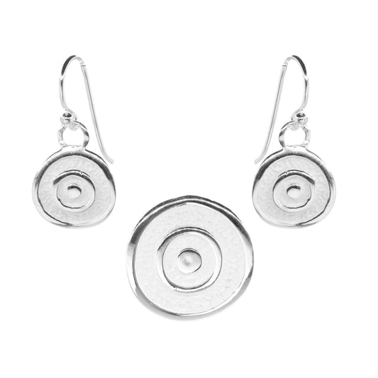 Conjunto de plata Placas Circulares