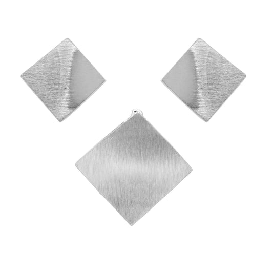 Conjunto de Plata Placas Satinadas