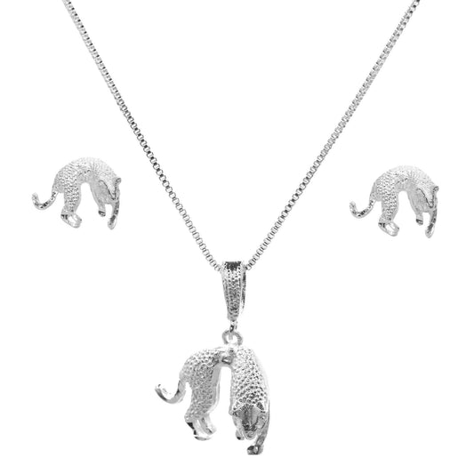 Conjunto Enchapado en Plata Serie Jaguar