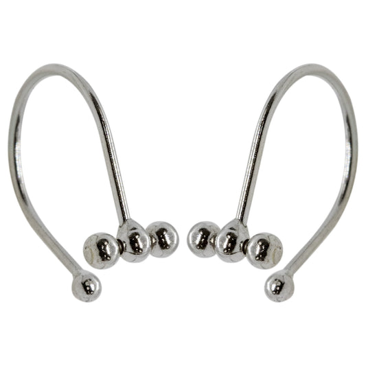 Aros de Plata 925 Cuff con Esferas
