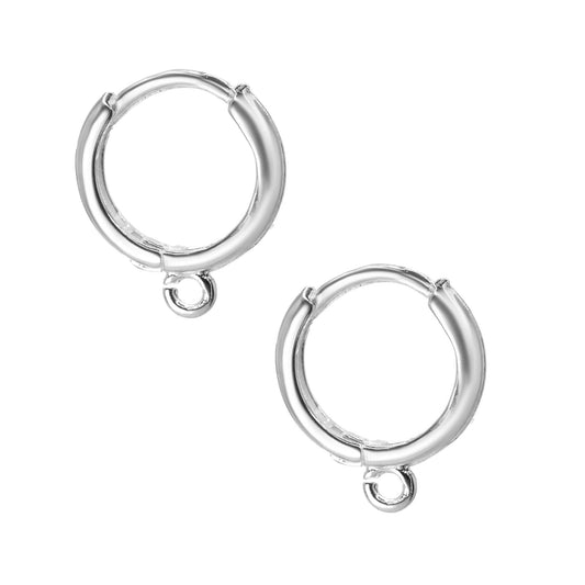 Insumos Enchapados en Plata Diseño Argollas 14 mm