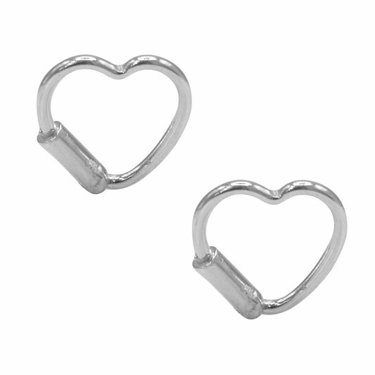 Piercing de Plata Figura Corazón 8 mm