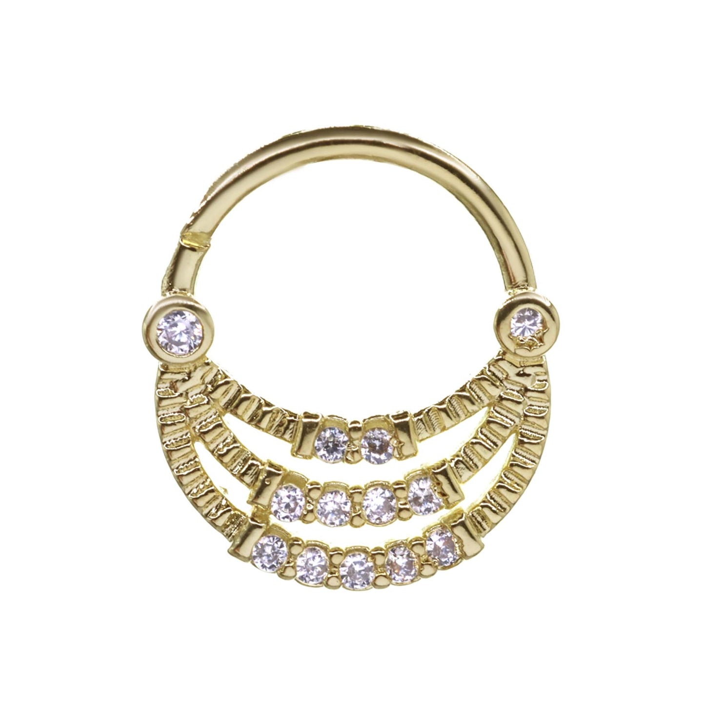 Aros Enchapado en Oro Piercing Septum