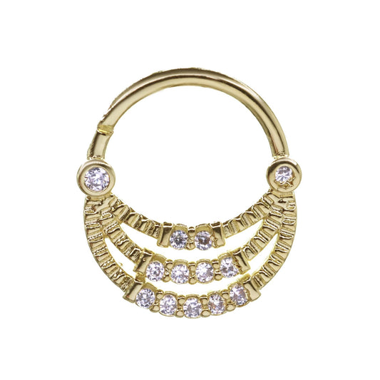 Aros Enchapado en Oro Piercing Septum