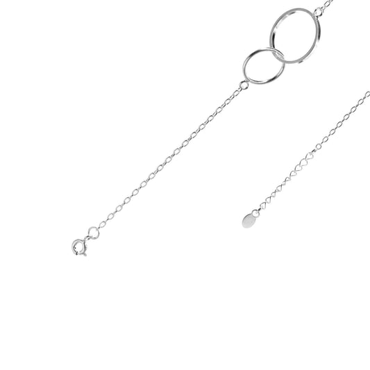 Pulsera de Plata Anillos Lisos Entrelazados