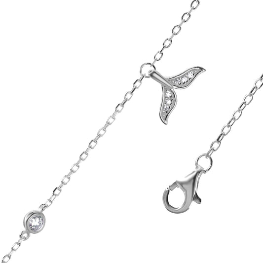 Pulsera de Plata - Cola de Ballena con Circones