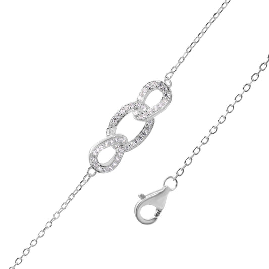 Pulsera de Plata - Eslabón con Circones