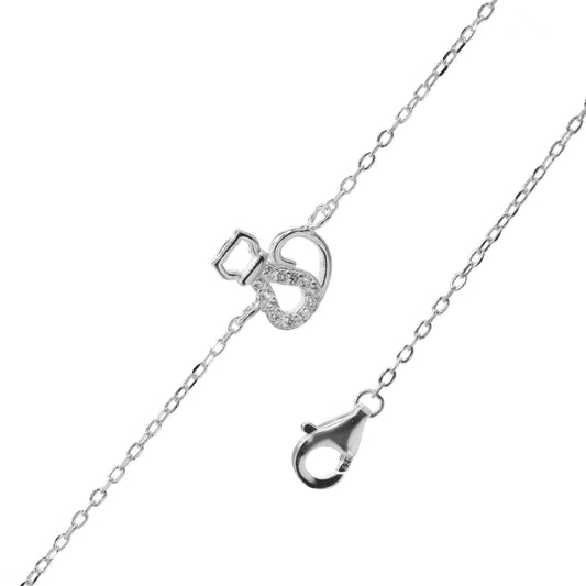 Pulsera de Plata - Gato con Serie de Circones