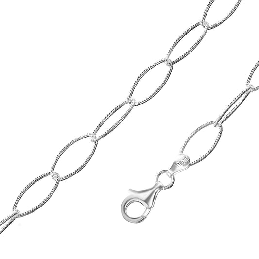 Pulsera de Plata - Ovalado Biselado