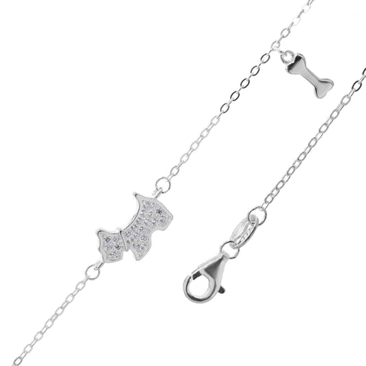 Pulsera de Plata - Perro con Circones y Hueso