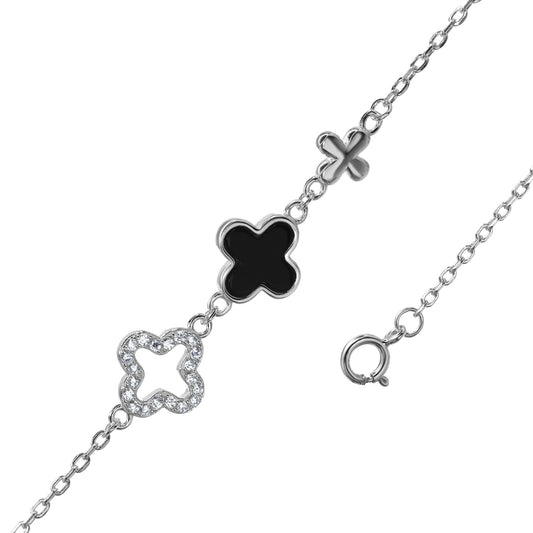 Pulsera de Plata - Trio Mixto de Tréboles