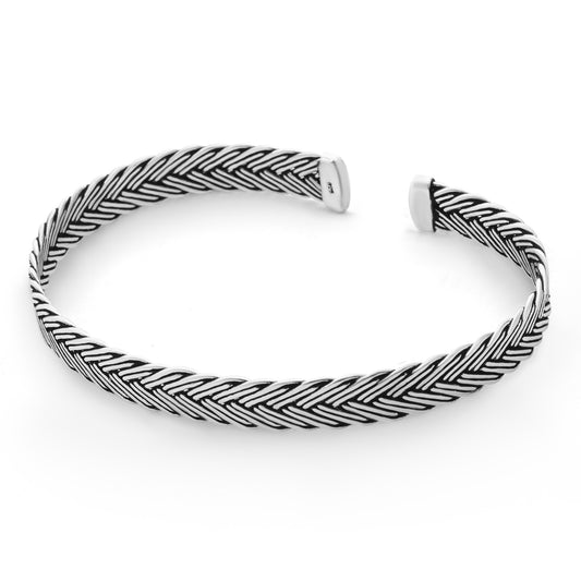 Pulsera de Plata Esclava - Trenzado