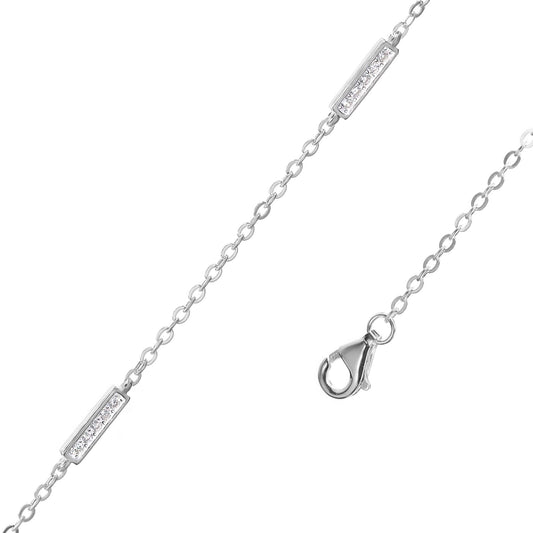 Pulsera de Plata - Tradicional con Varitas de Circones