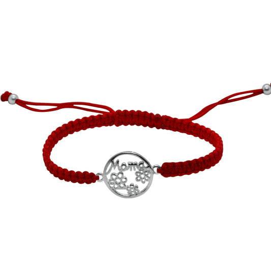 Pulsera de Plata Macramé Mamá